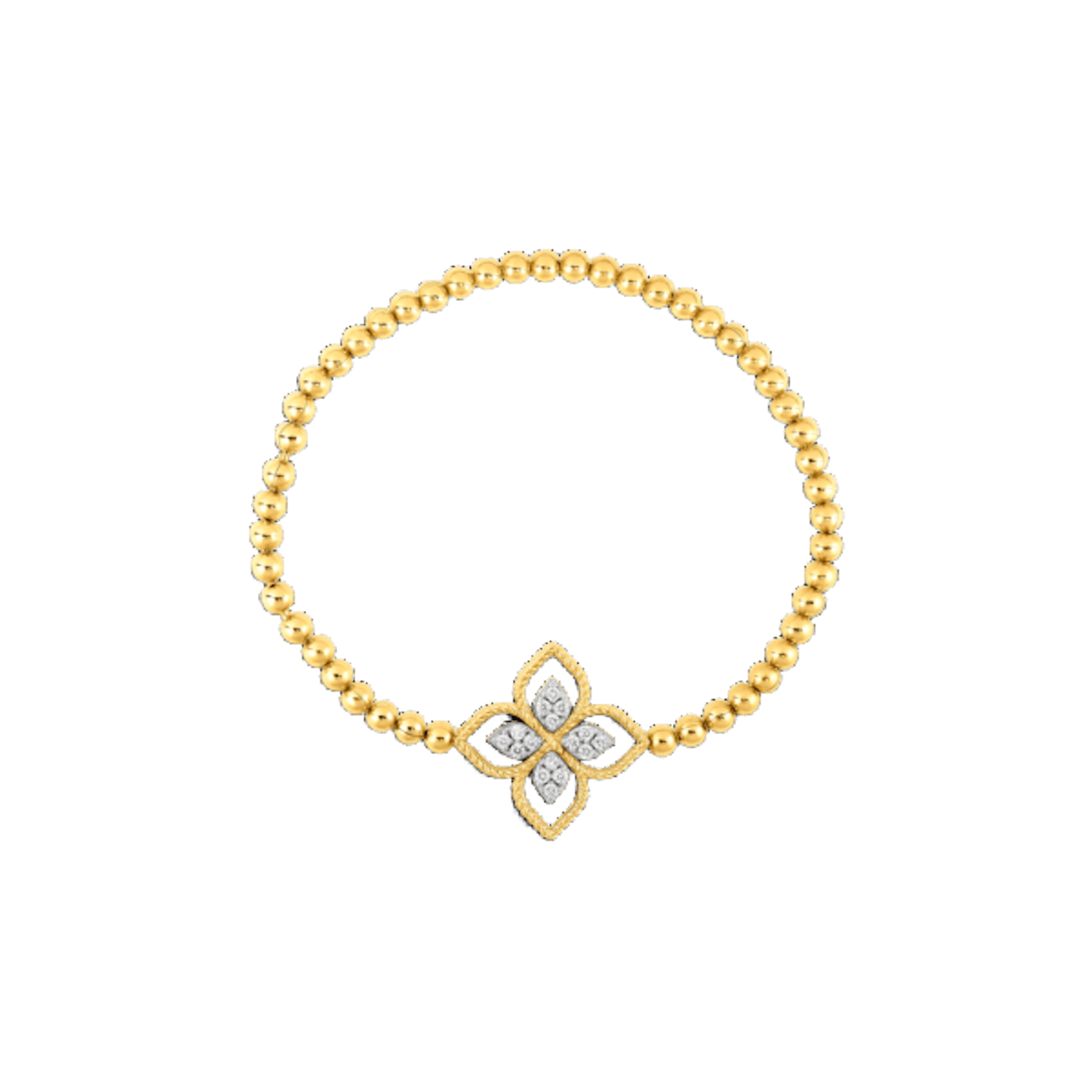 Vertical 18K Yellow Gold/White Gold Principessa Diamond Fashion Bracelet