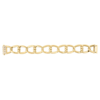Vertical 18K Yellow Gold Cialoma Diamond Clasp Bracelet
