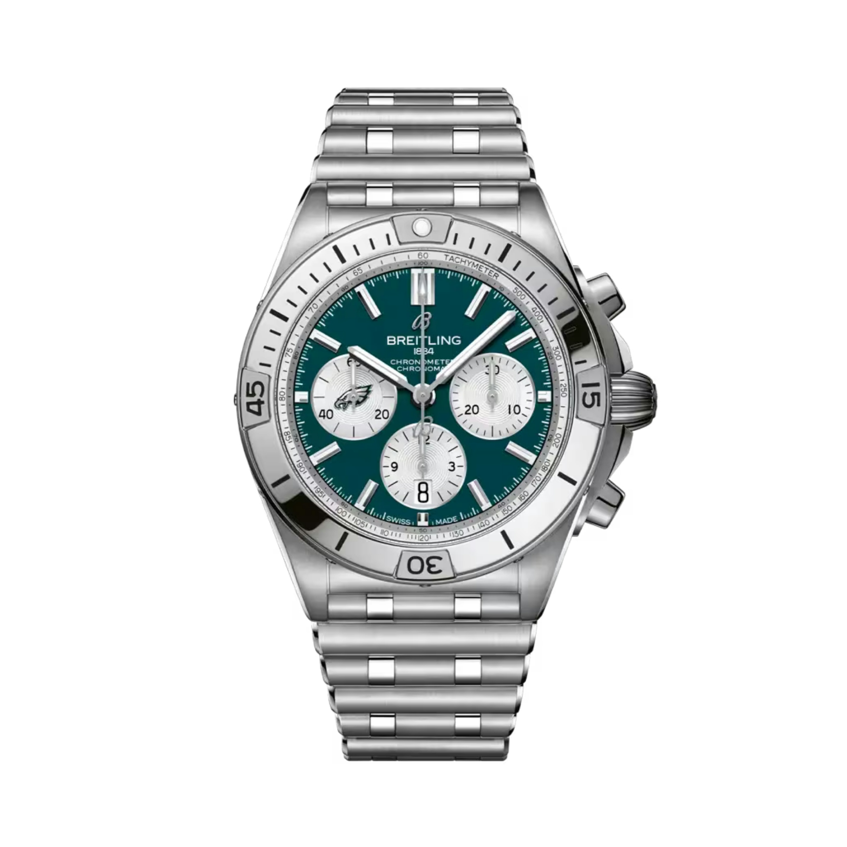 Vertical Chronomat B01 42 NFL Eagles AB01342B1L4S1