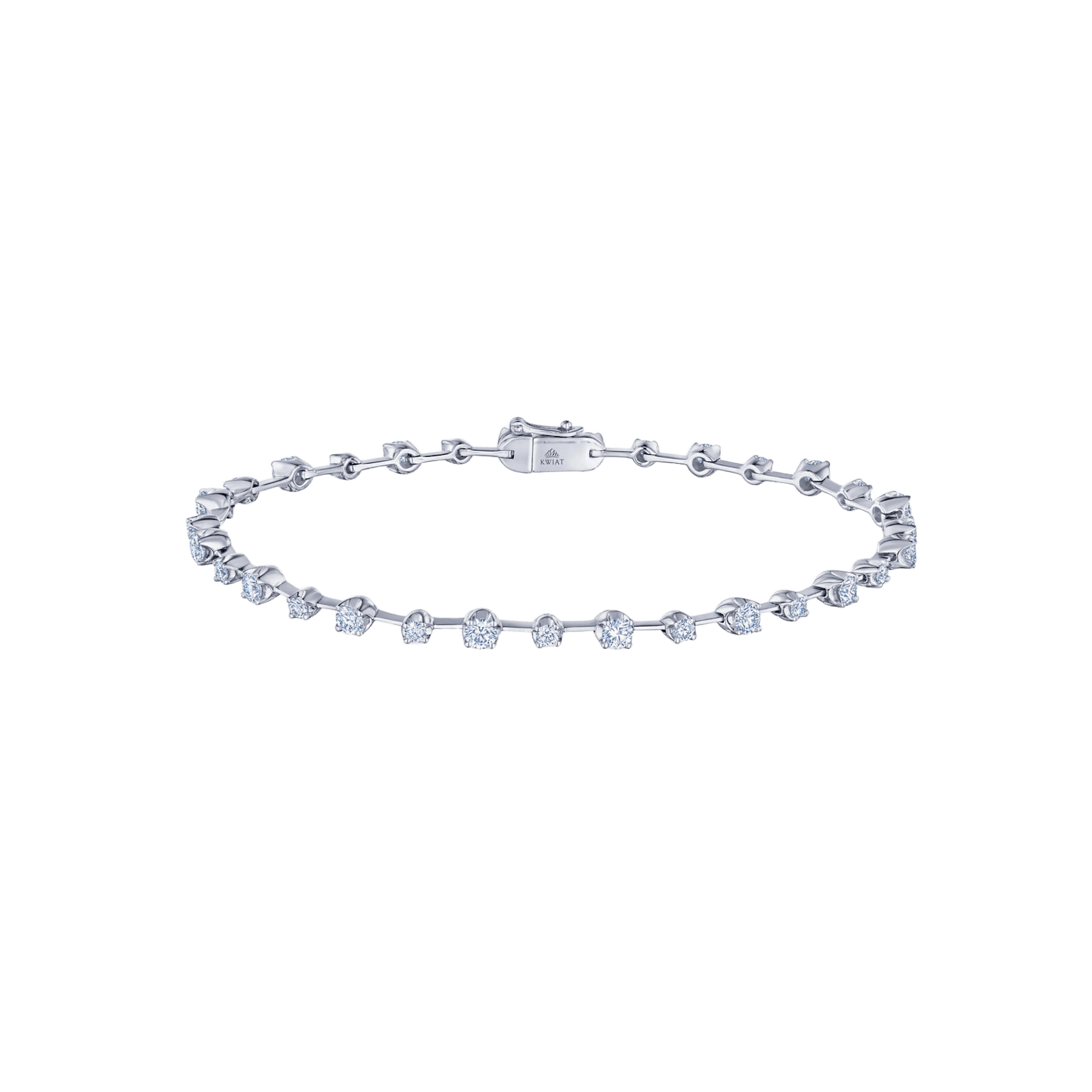 Vertical 18K White Gold Starry Night Diamond Bracelet