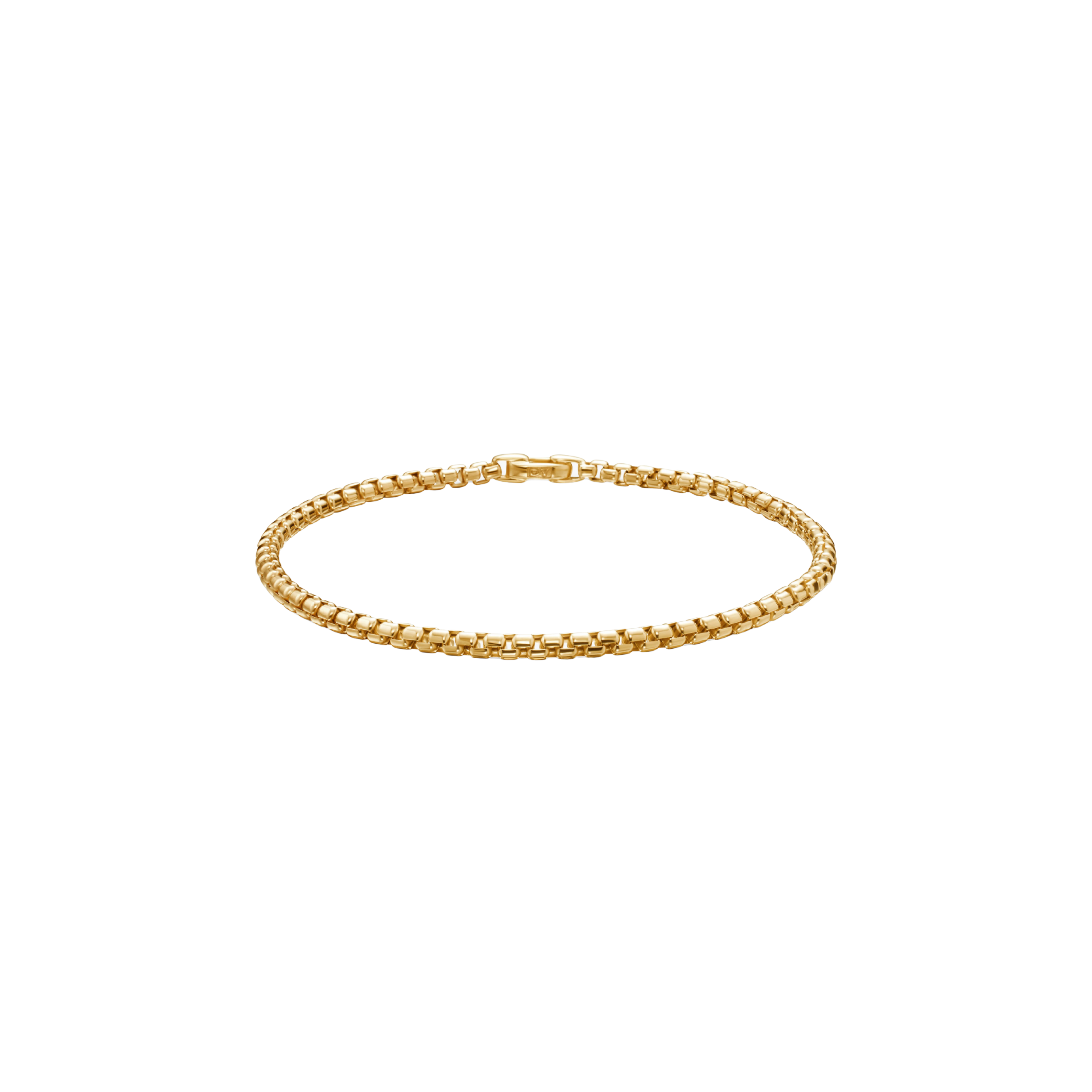 Vertical DY Bel Aire Box Chain Bracelet 18K Yellow Gold, 2.7mm