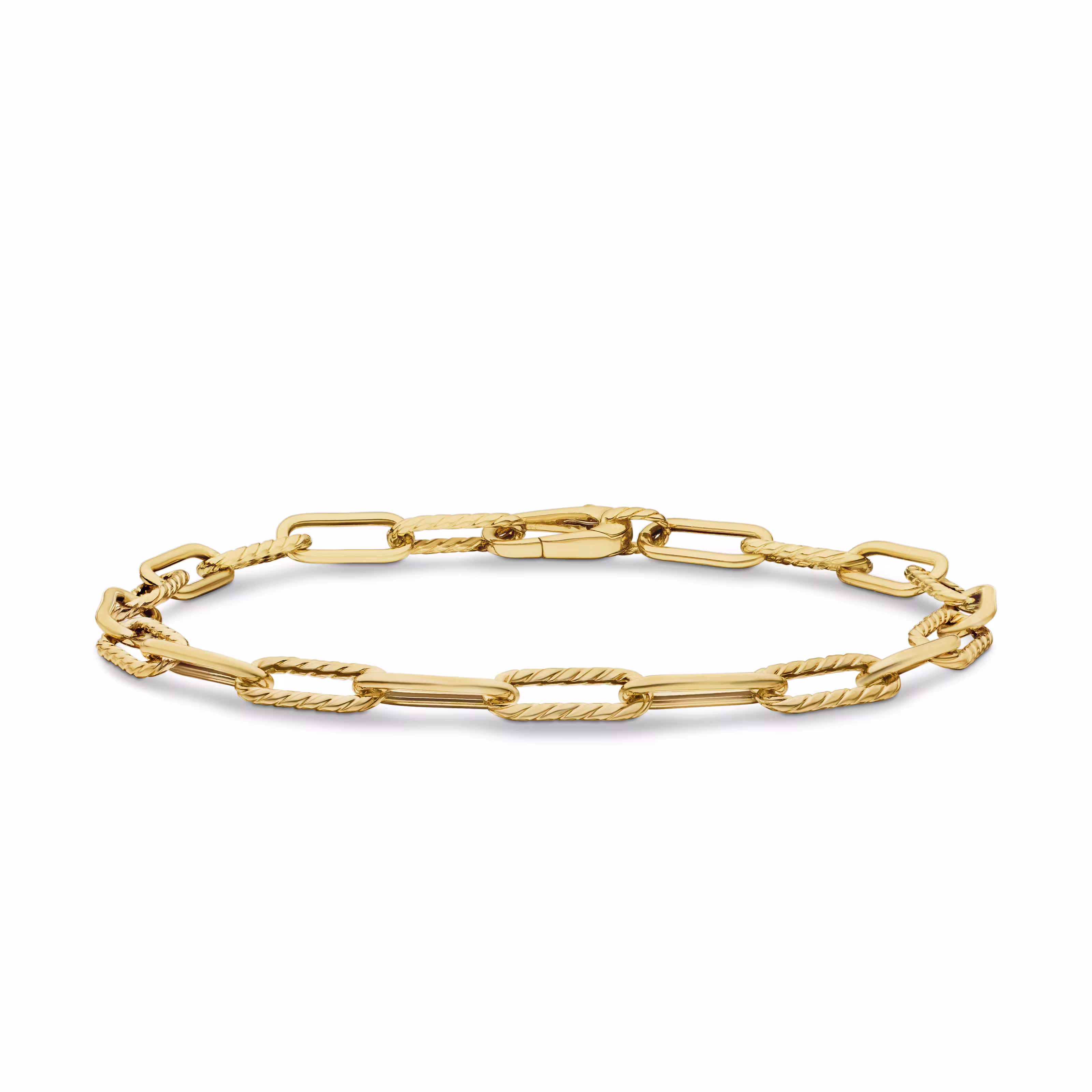 Vertical DY Madison Chain Bracelet in 18K Yellow Gold, 4mm