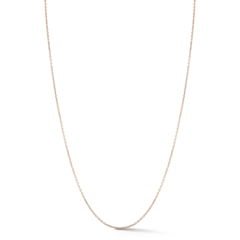 Vertical 18K Rose Gold Saxon Chain Necklace 20-24"