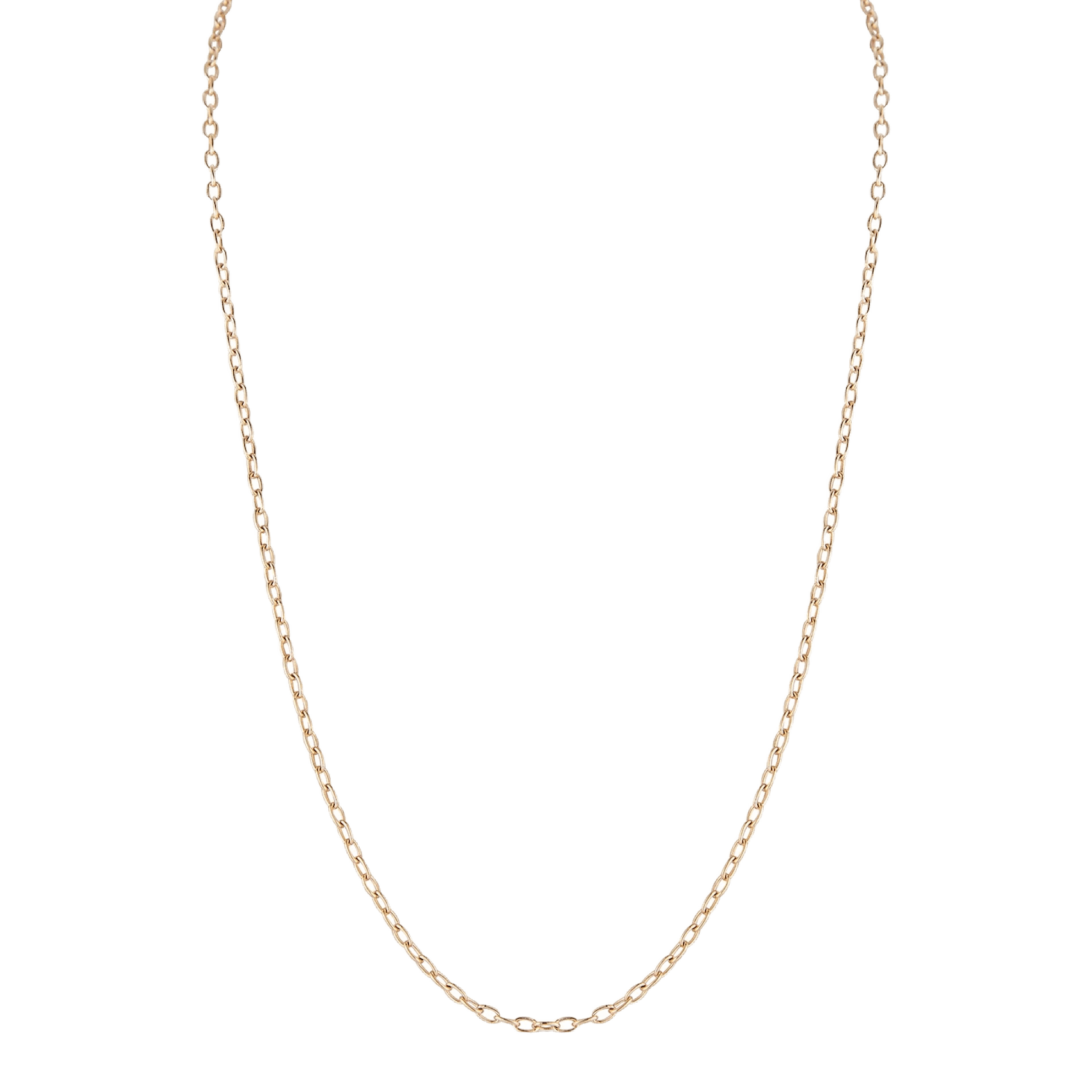 Vertical 18K Yellow Gold Chain Link Necklace