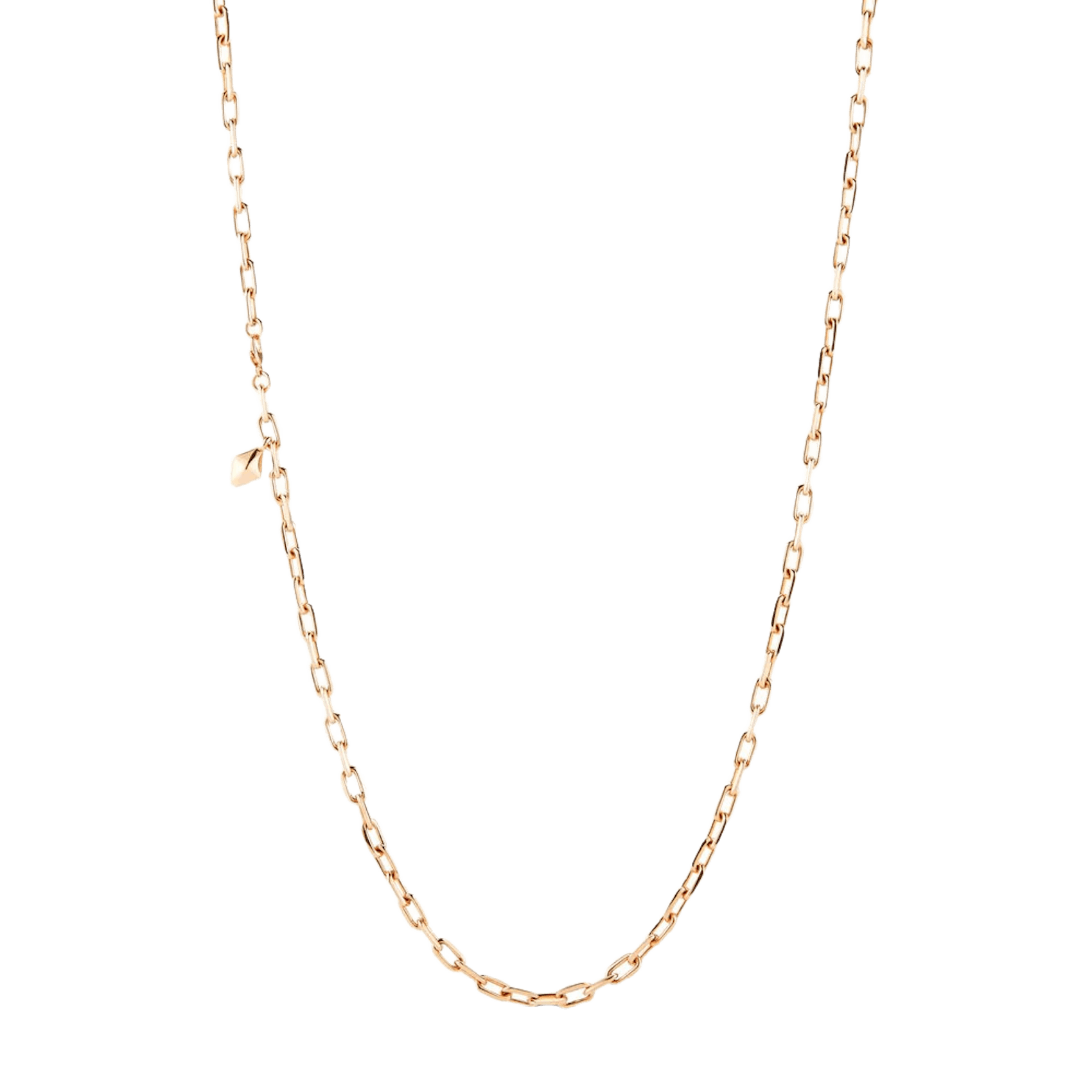 Vertical 18K Yellow Gold Saxon Chain Necklace