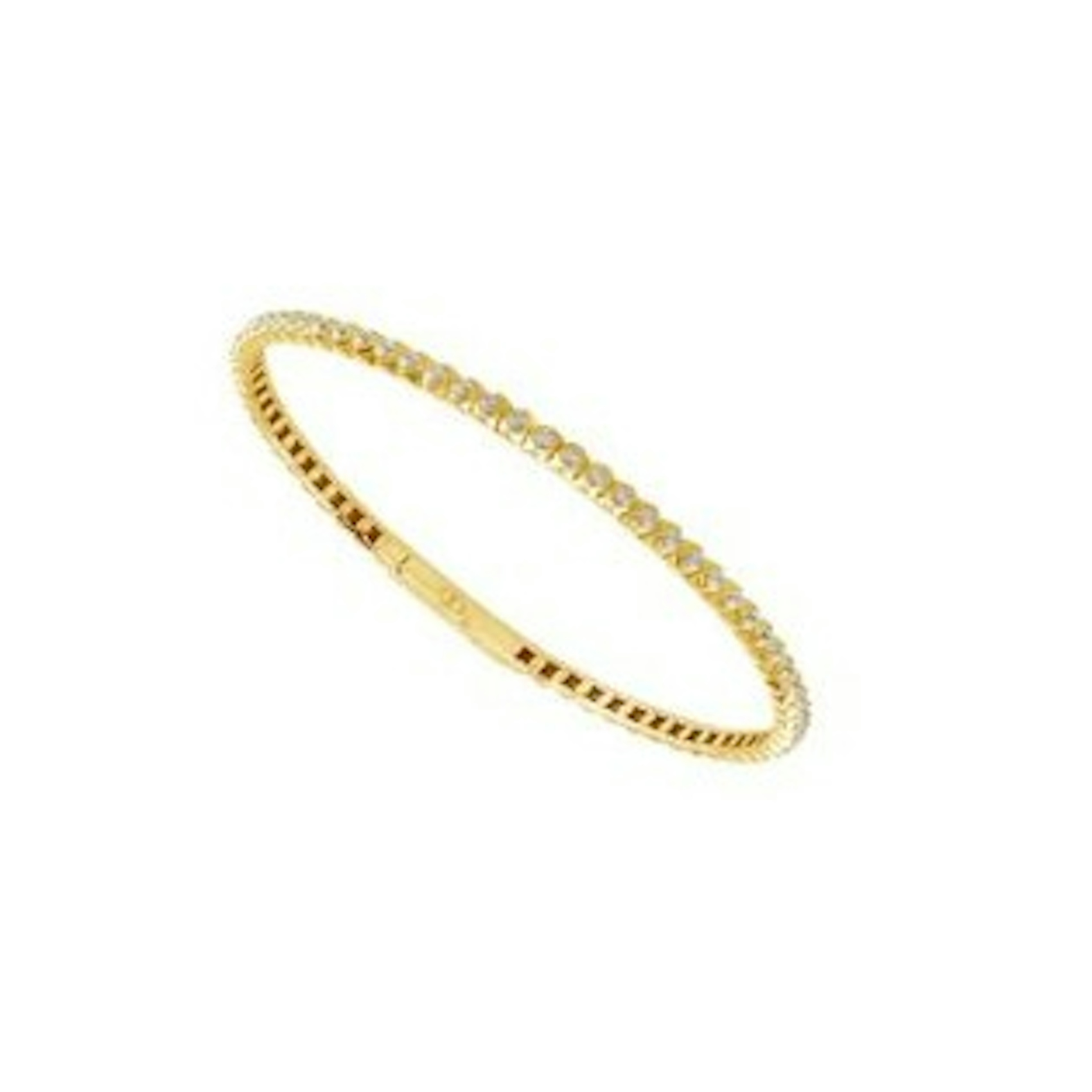 Vertical 14K Yellow Gold Diamond Flexie Bangle Bracelet
