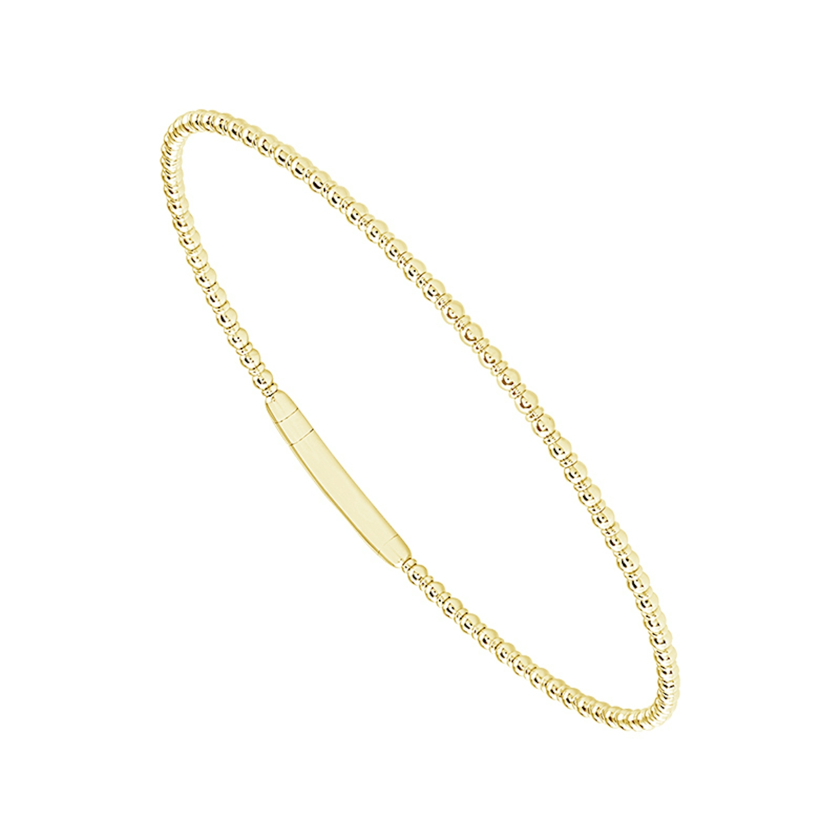 Vertical 14K Yellow Gold Flexie Bangle Bracelet