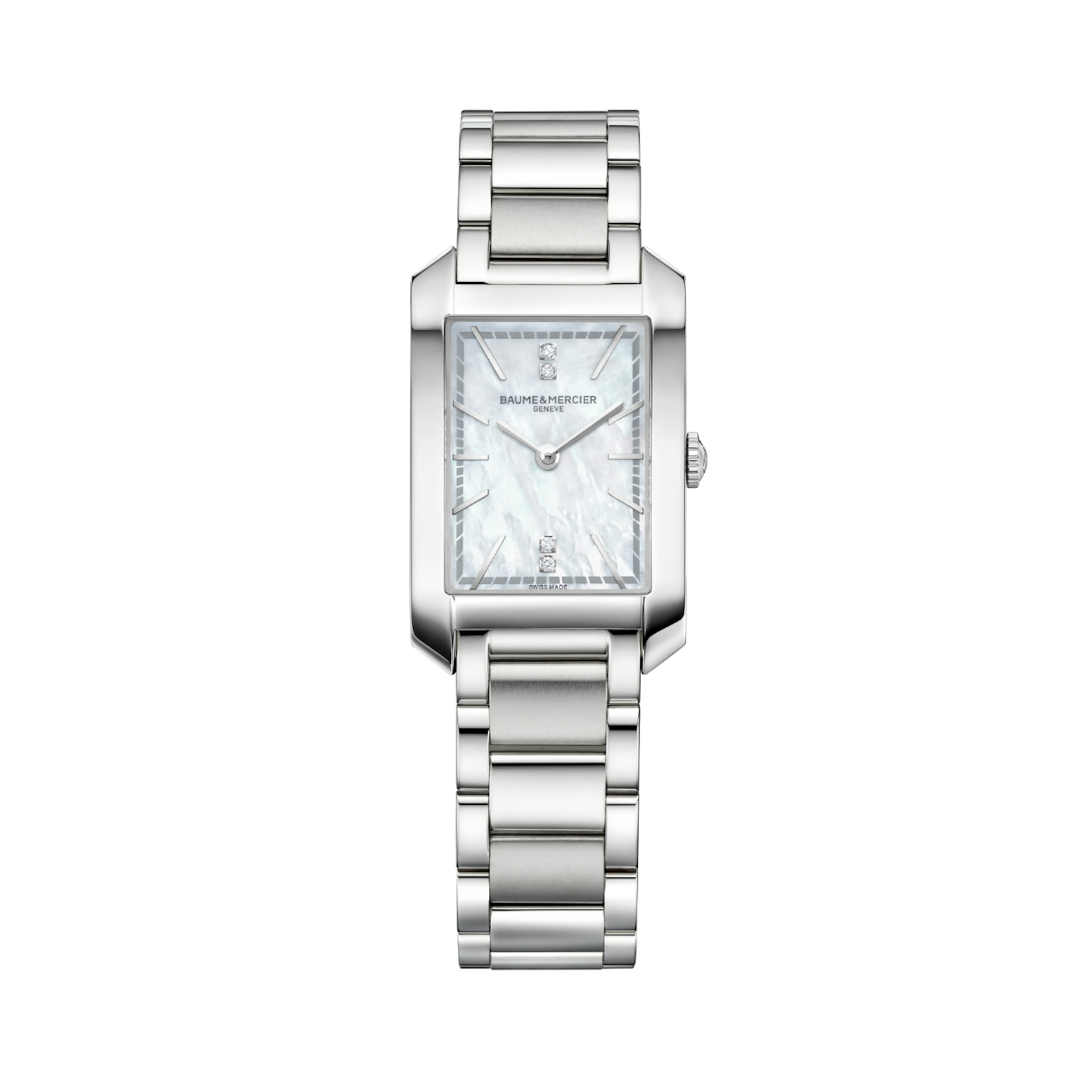 Vertical Hampton 10474 Diamond Set Mother-of-Pearl