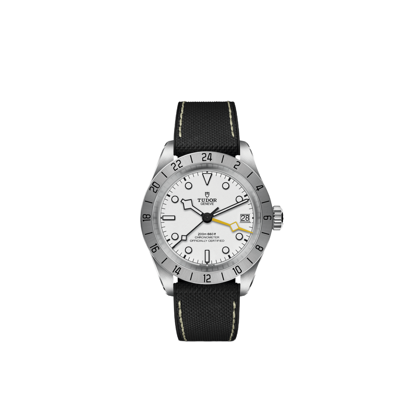 Vertical BLACK BAY PRO/STL/39MM/OPLN DL/RUBBER LTHR STRP