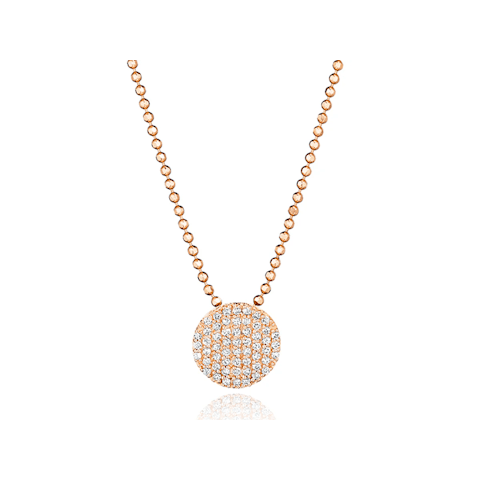 Vertical 14K Rose Gold Infinity Diamond Mini Necklace