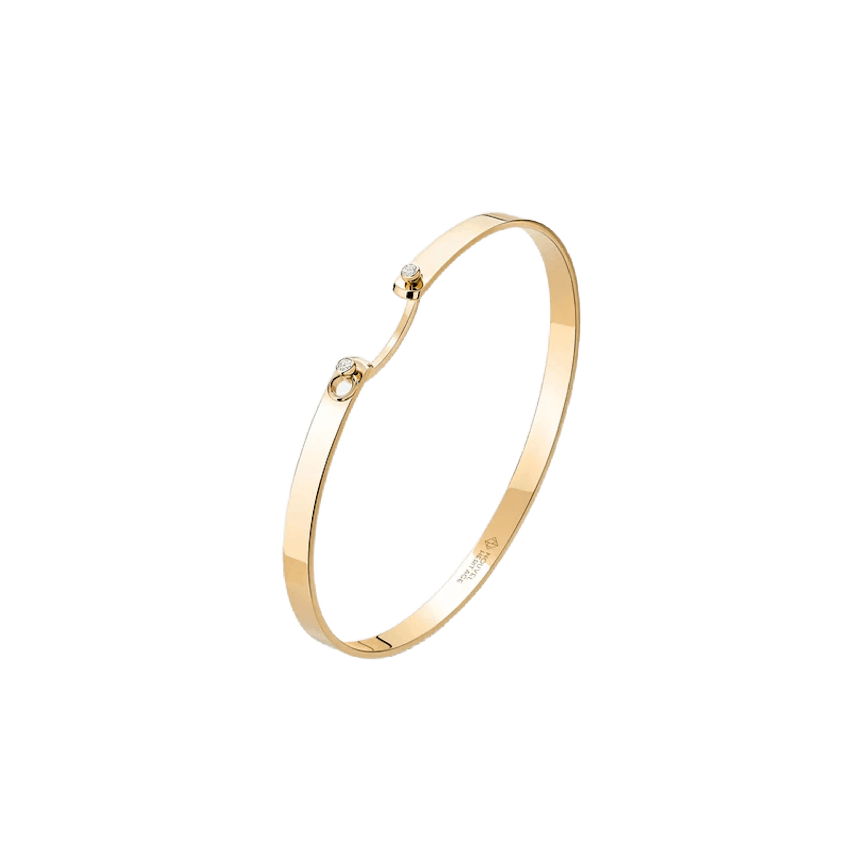 Vertical 18K Yellow Gold Mood Monday Morning Diamond Bangle