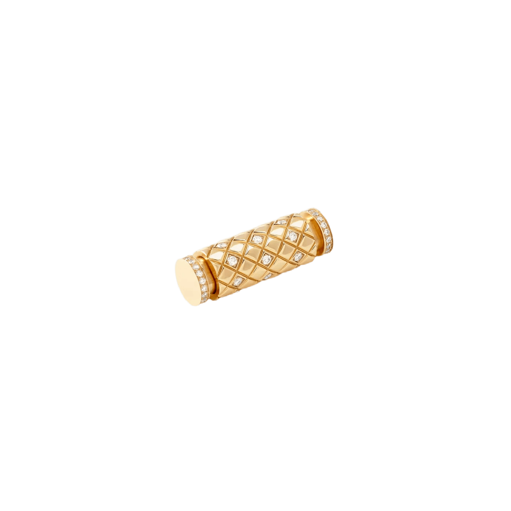 Vertical 18K Yellow Gold Latch Pave Diamond Pendant