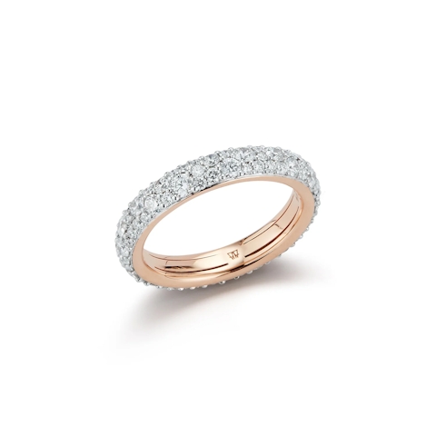 Vertical 18K Rose Gold OC x WF Diamond 3.5mm Ring