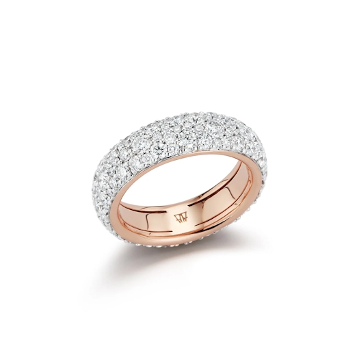 Vertical 18K Rose Gold OC x WF Diamond 5.5mm Ring