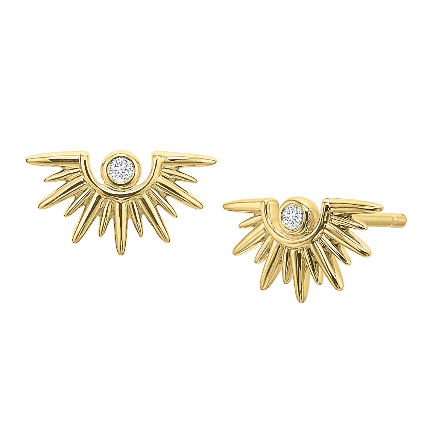 Vertical Aura Small Gold Earrings