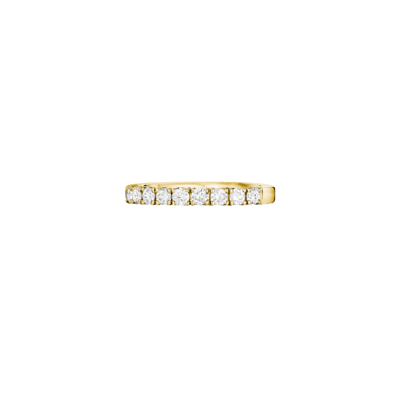 Vertical 14K Yellow Gold Diamond Band