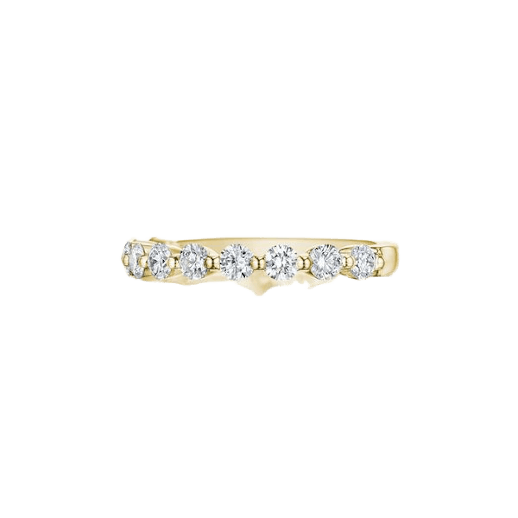 Vertical 18K Yellow Gold Diamond Band