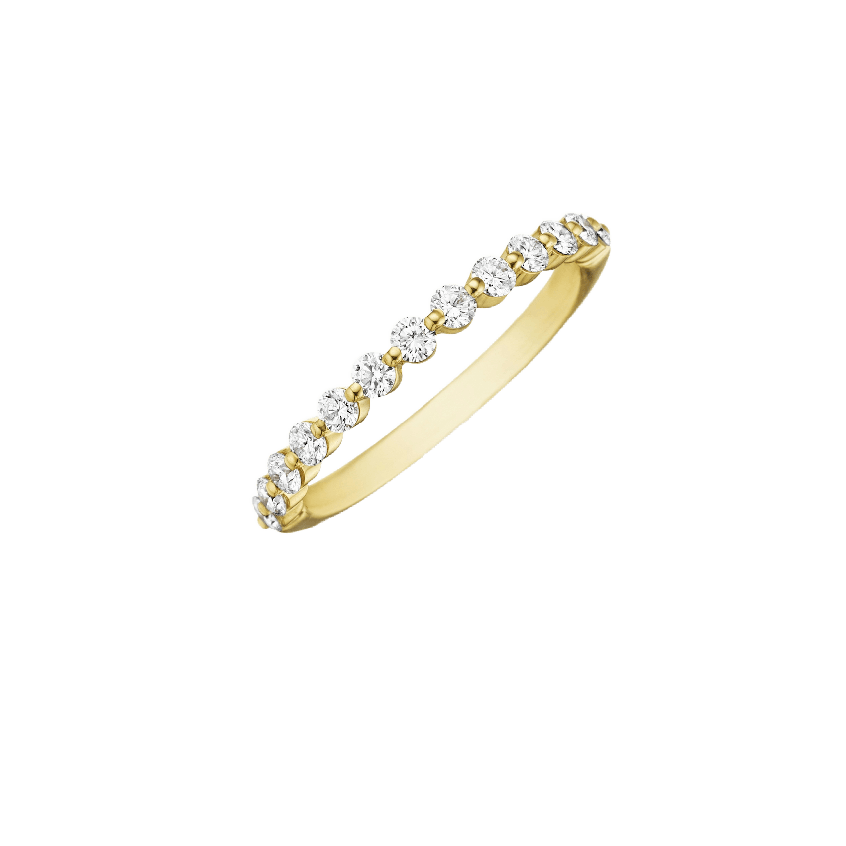 Vertical 14K Yellow Gold Diamond Band