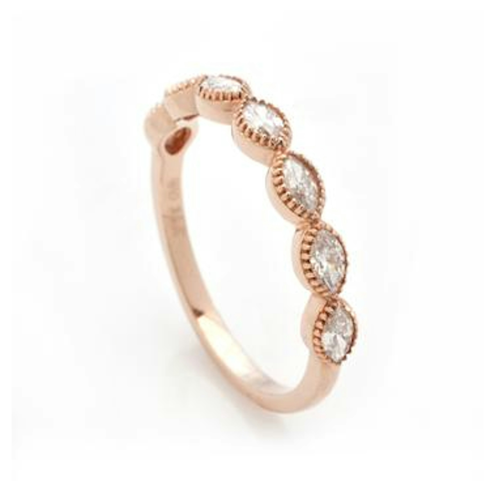 Vertical 14K Yellow Gold Diamond Band