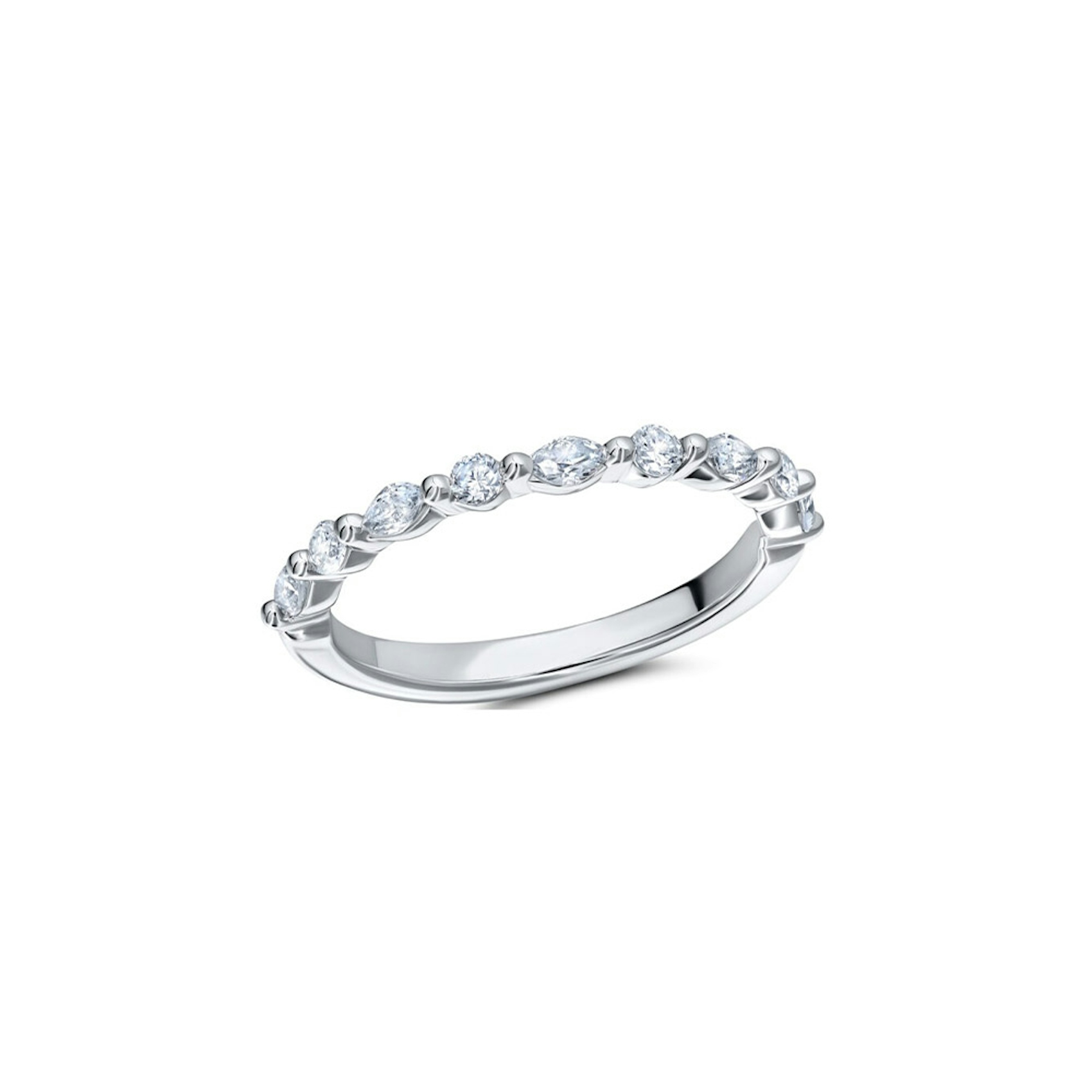 Vertical 14K Diamond Diamond Band