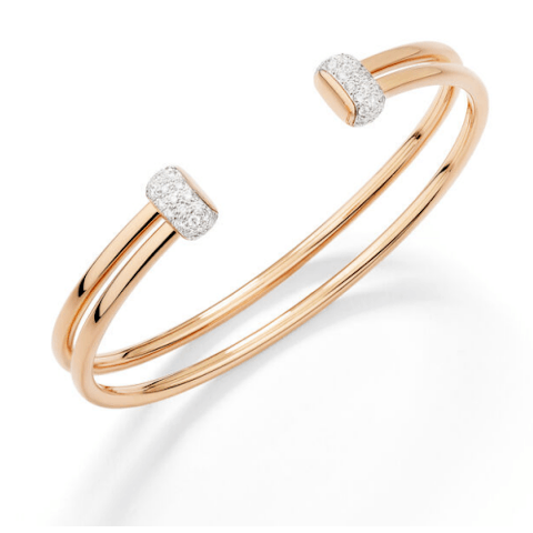 Vertical Pomellato Together Diamond Cuff Bracelet