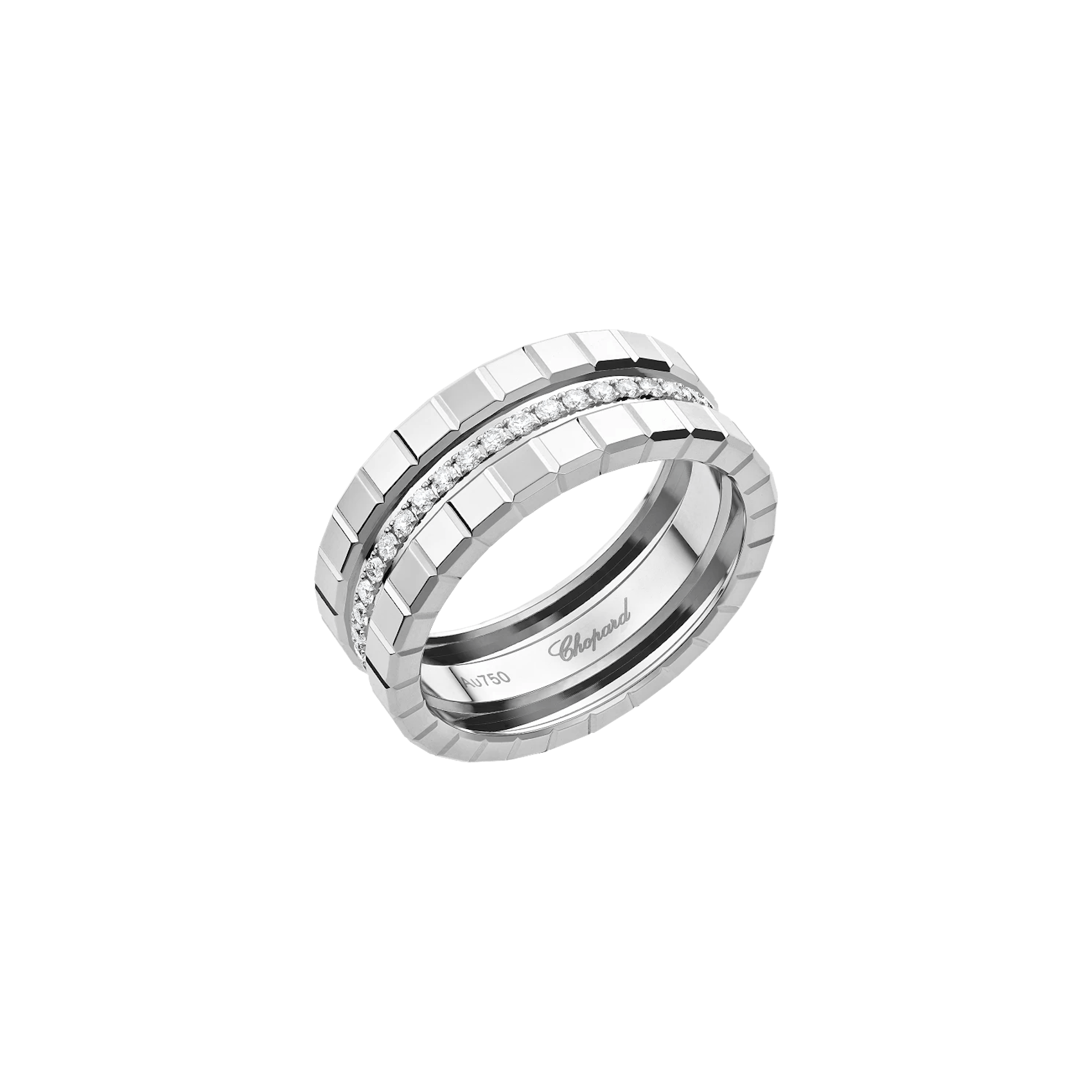 Vertical Ice Cube Diamond Ring