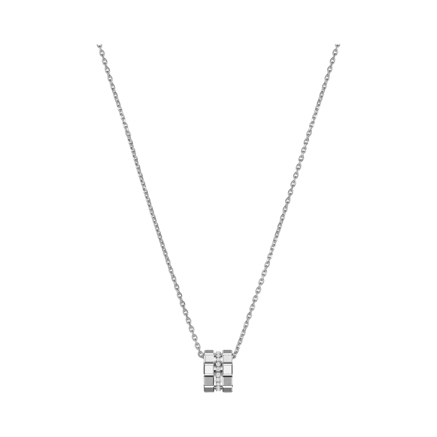 Vertical Ice Cube Pendant Necklace