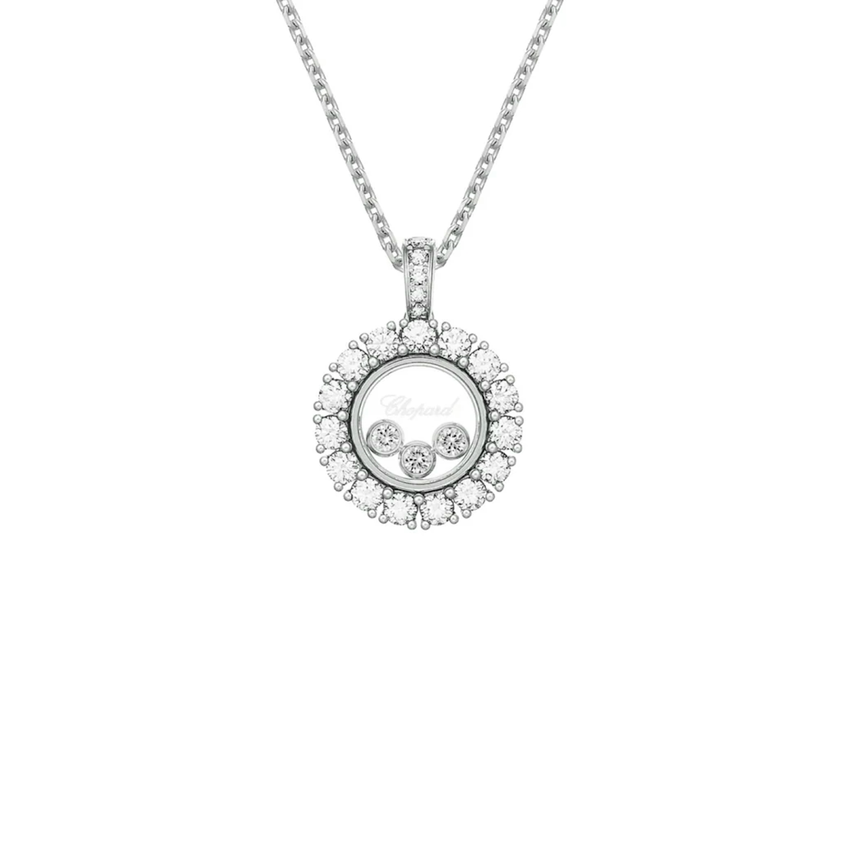 Vertical Circle Diamond Pendant