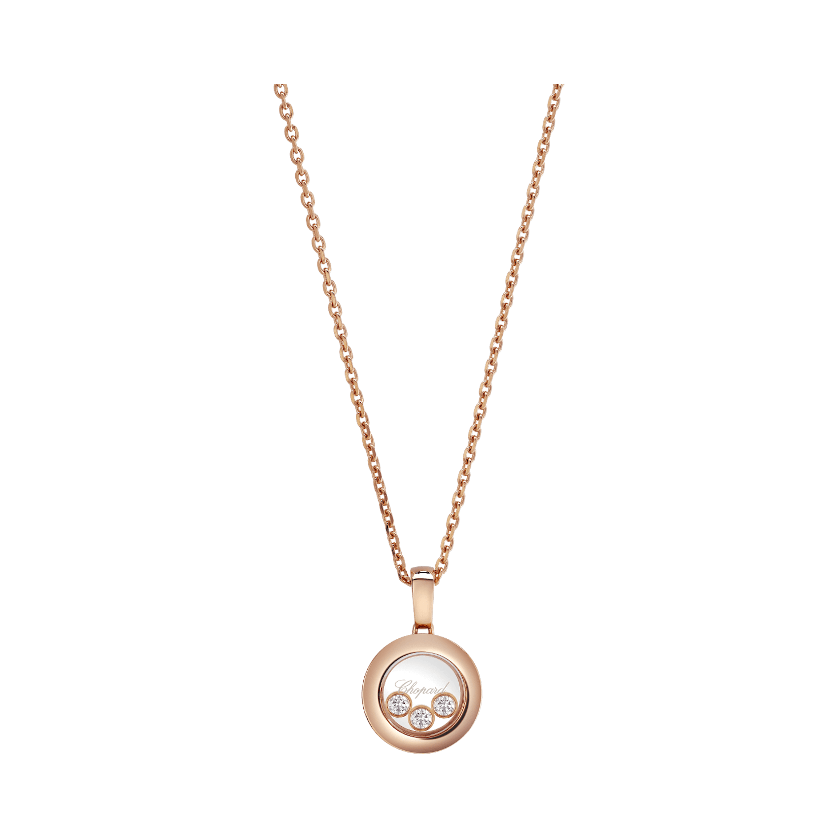 Vertical Diamond Circle Pendant Necklace