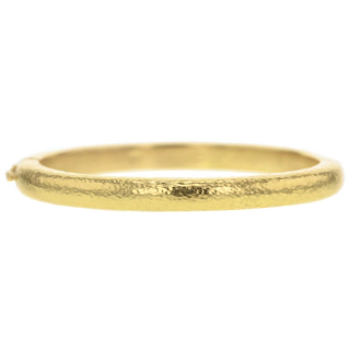 Vertical 19K Domed Bangle 7mm