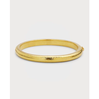 Vertical 19K Domed Bangle 7mm