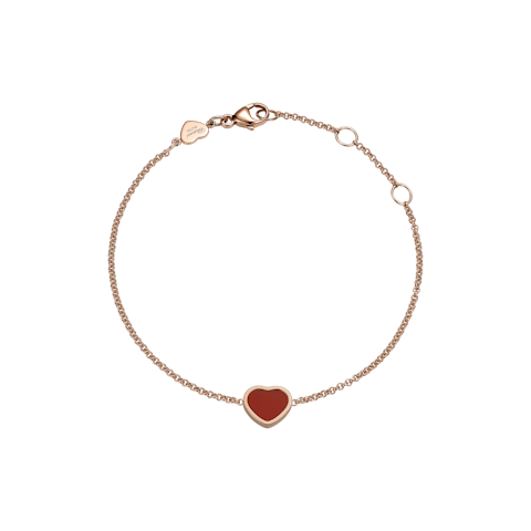 Vertical Heart Chain Bracelet