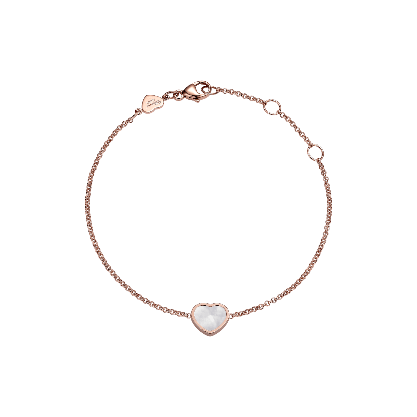 Vertical Hearts Small Heart Chain Bracelet