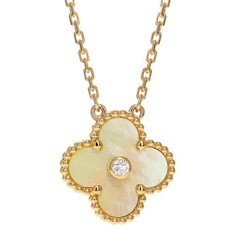 Vertical Bull's Eye Vintage Alhambra Pendant