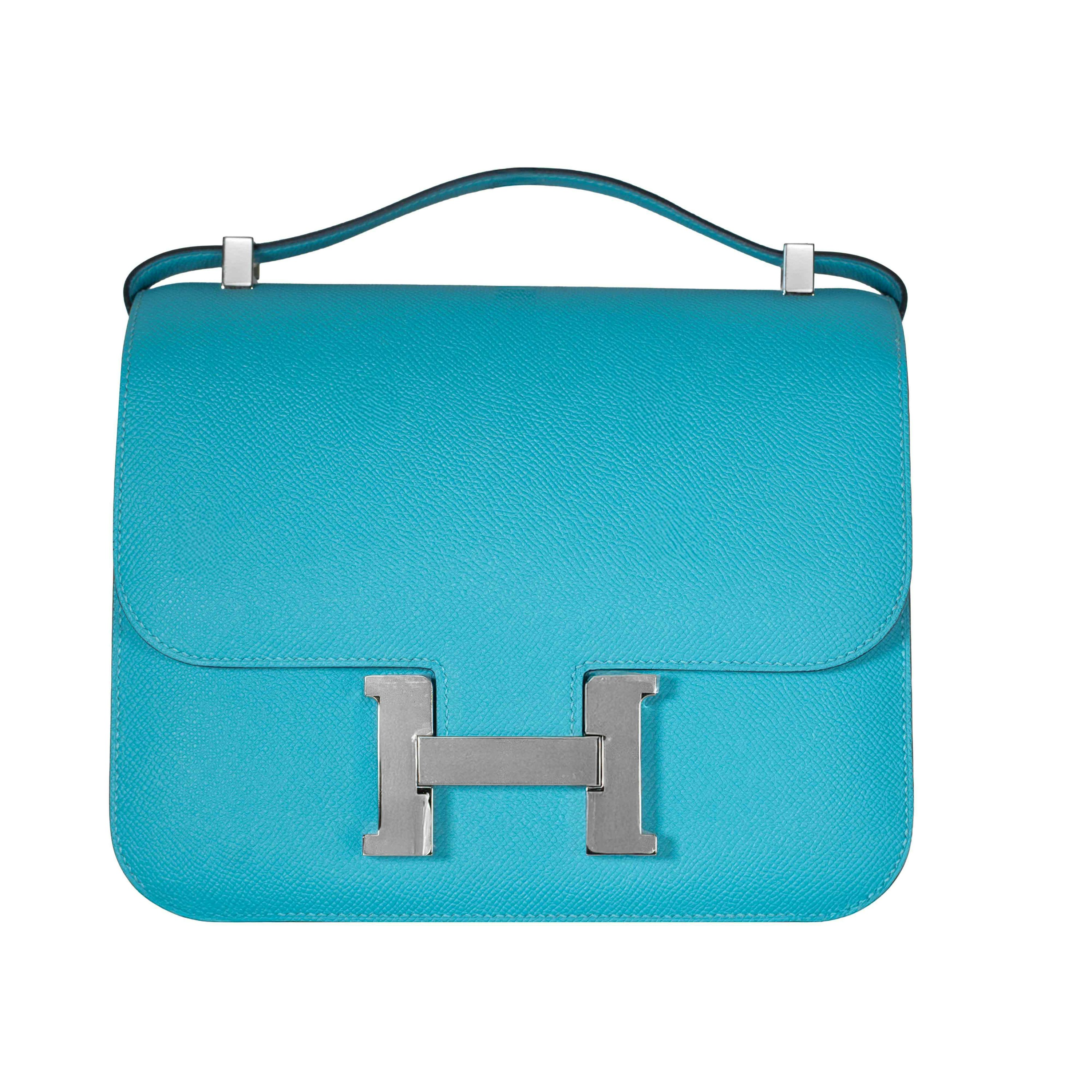 Hermès Epsom Constance 24 Blue Du Nord