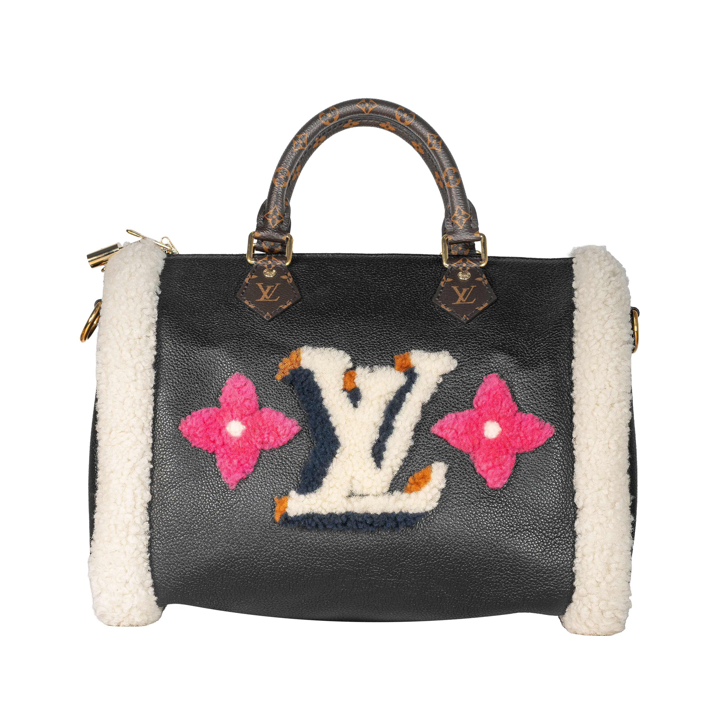 Image #1 Teddy Shearling Speedy Bandouliere 30