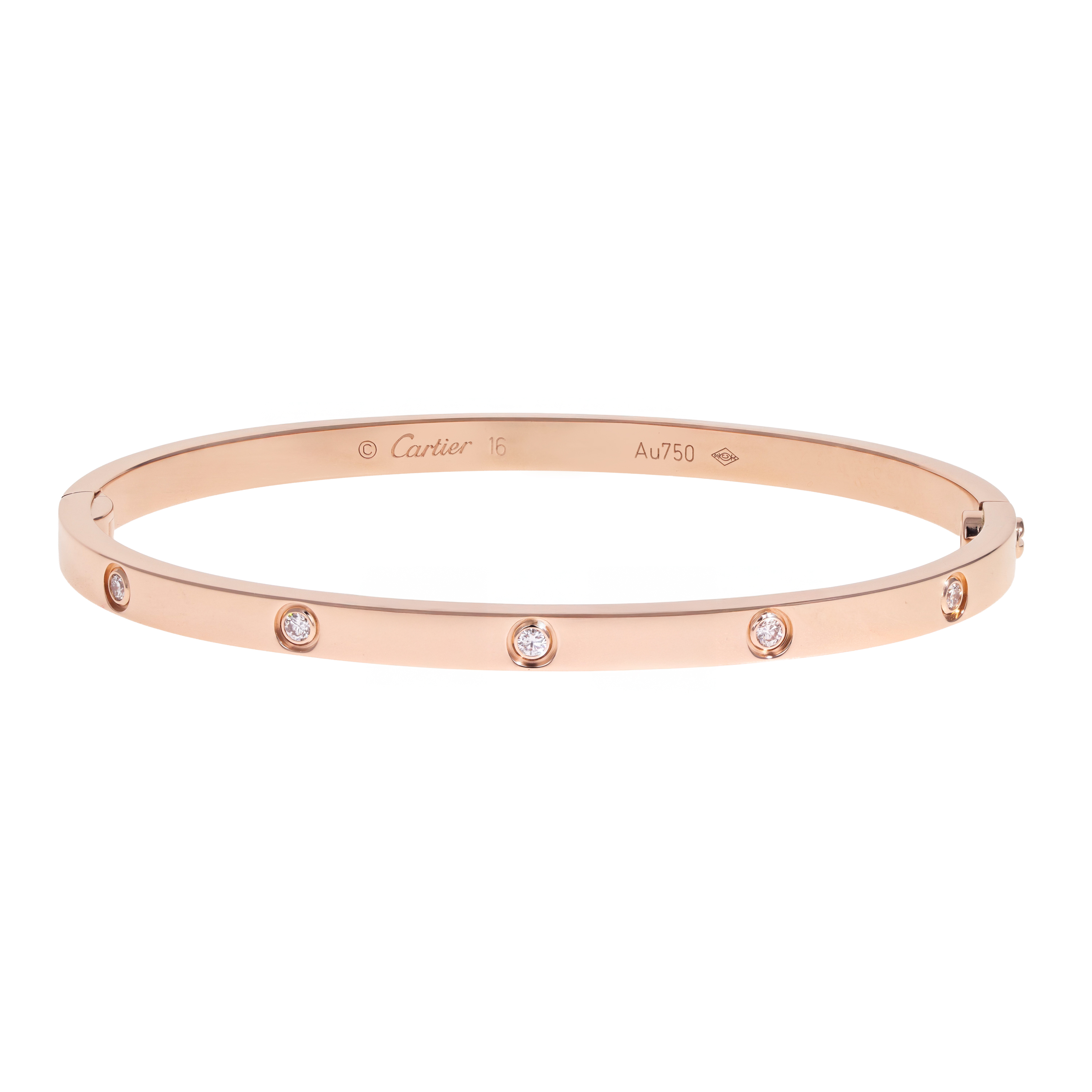 Image #1 Love Small Model Bangle Bracelet - Size 16