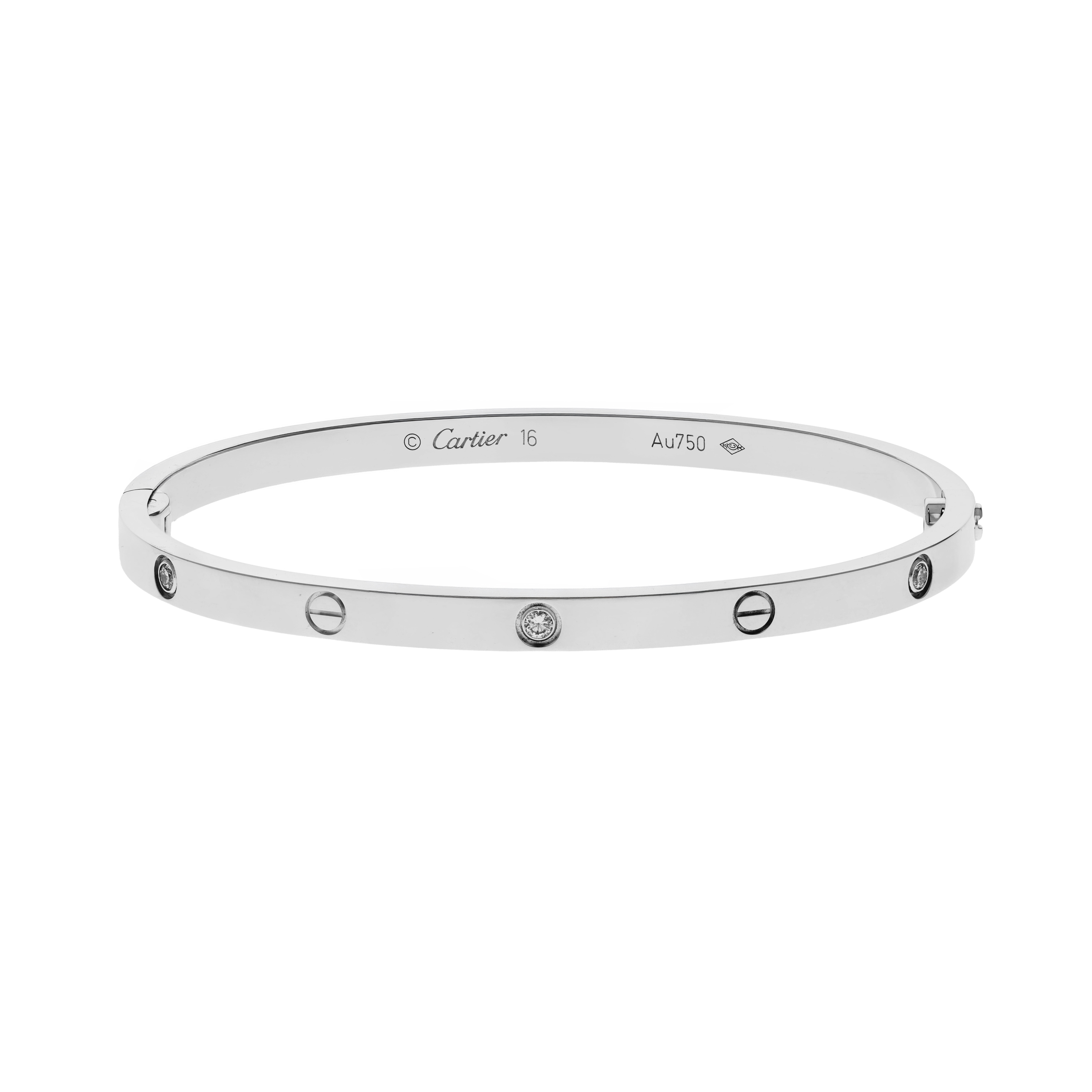 Image #1 Love Small Model Bangle Bracelet - Size 16
