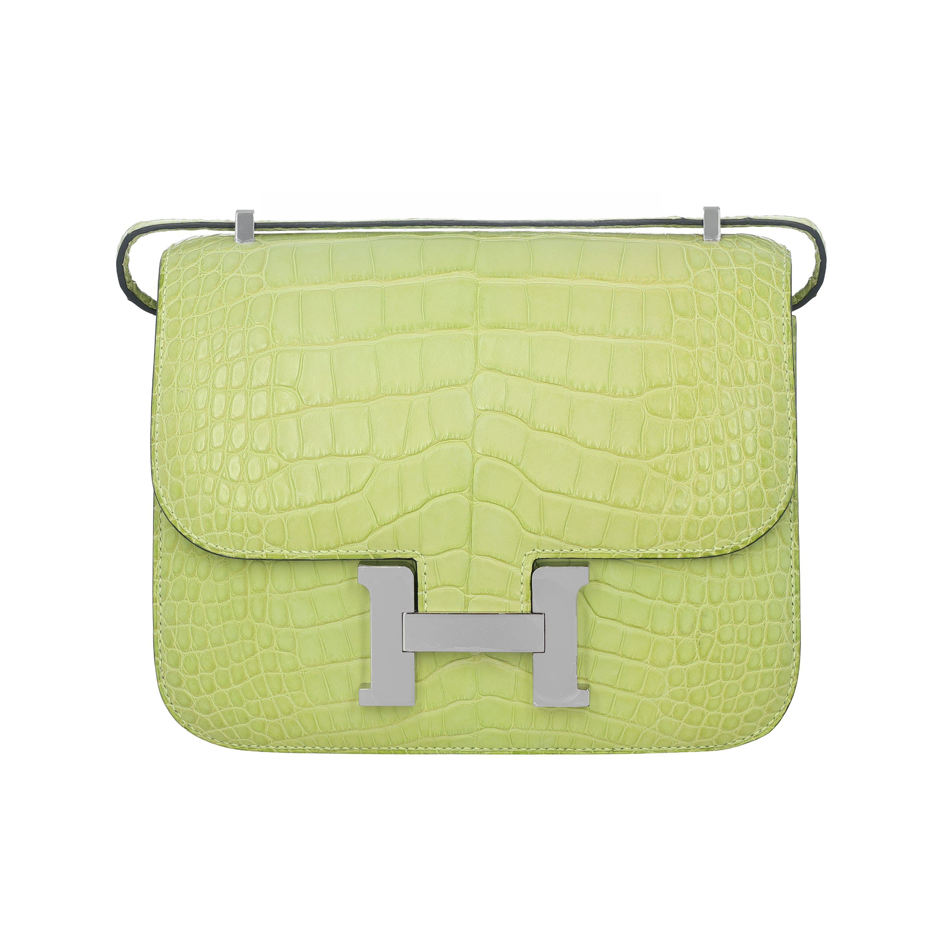 Hermès Matte Alligator Constance 18 Jaune Bourgeon