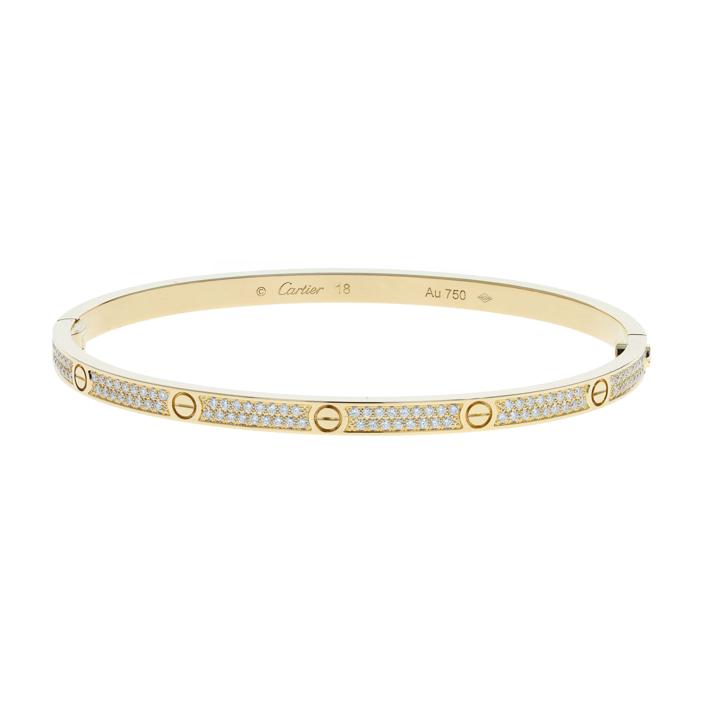 Image #1 Love Small Bangle Bracelet - Size 18