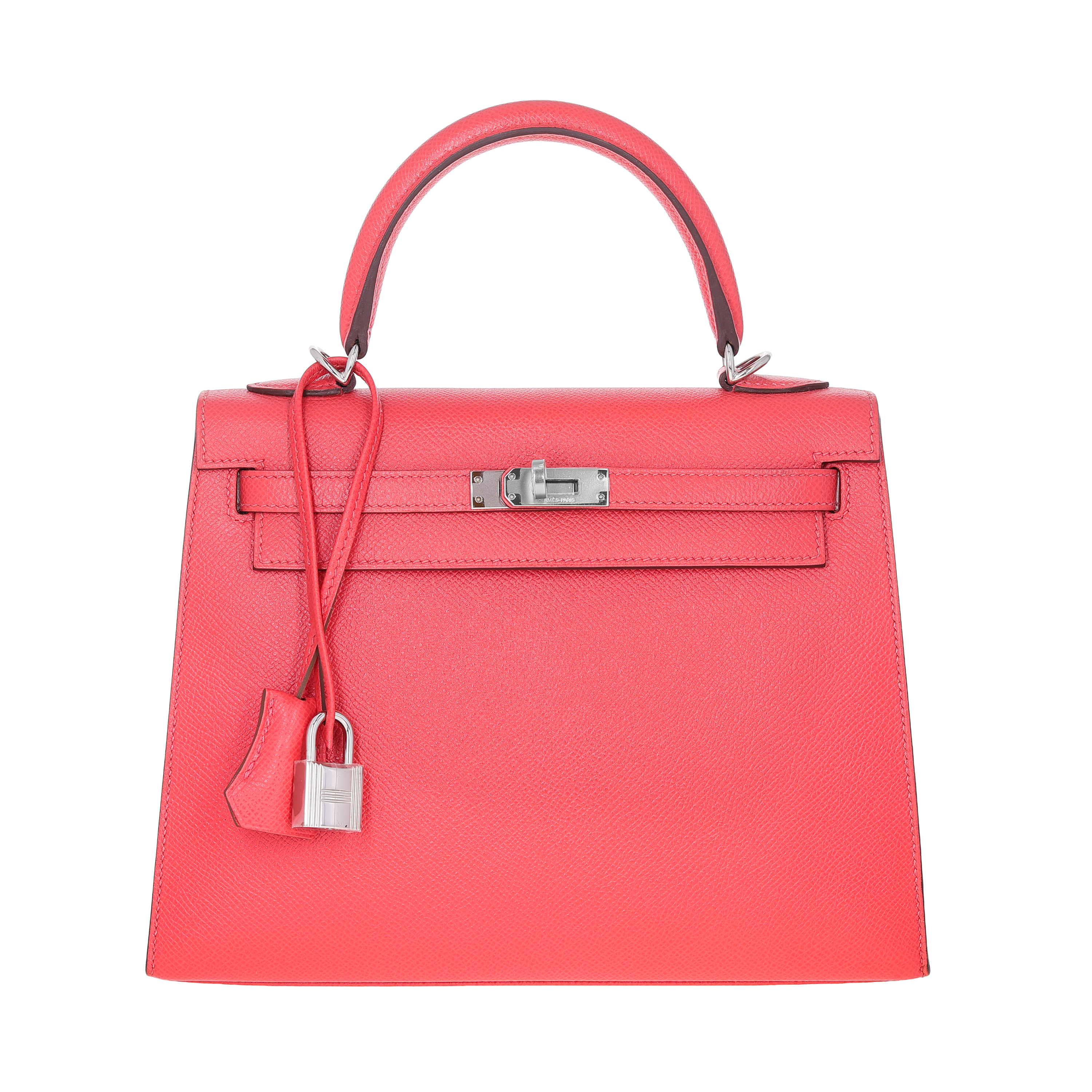 Hermès Sellier Epsom Kelly 25 Rose Jaipur