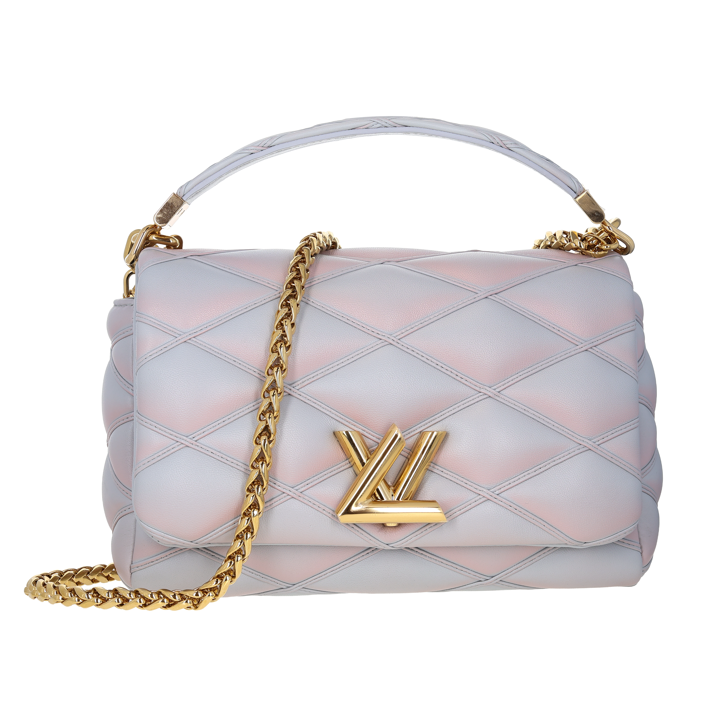 石*橋様 Louis Vuitton ショルダーバッグ　swag Pre-Owned Louis Vuitton Lambskin Malletage Top Handle GO-14 GM