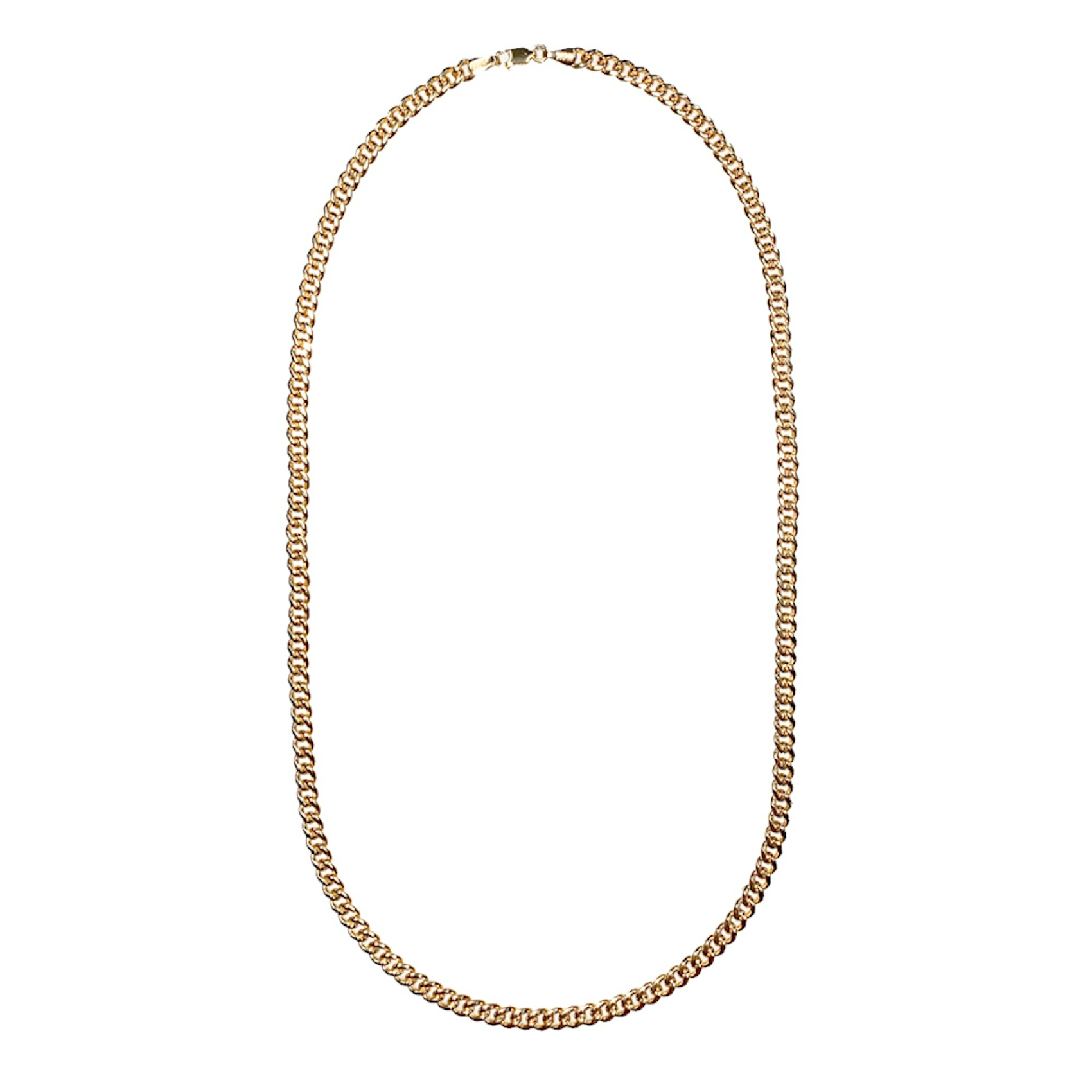 Vertical 14K Yellow Gold 5.35mm Hollow Miami Cuban Chain