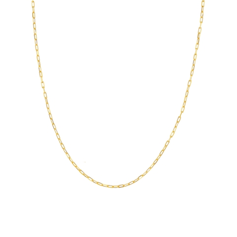Vertical 14K Yellow Gold 1.95mm Paperclip Chain
