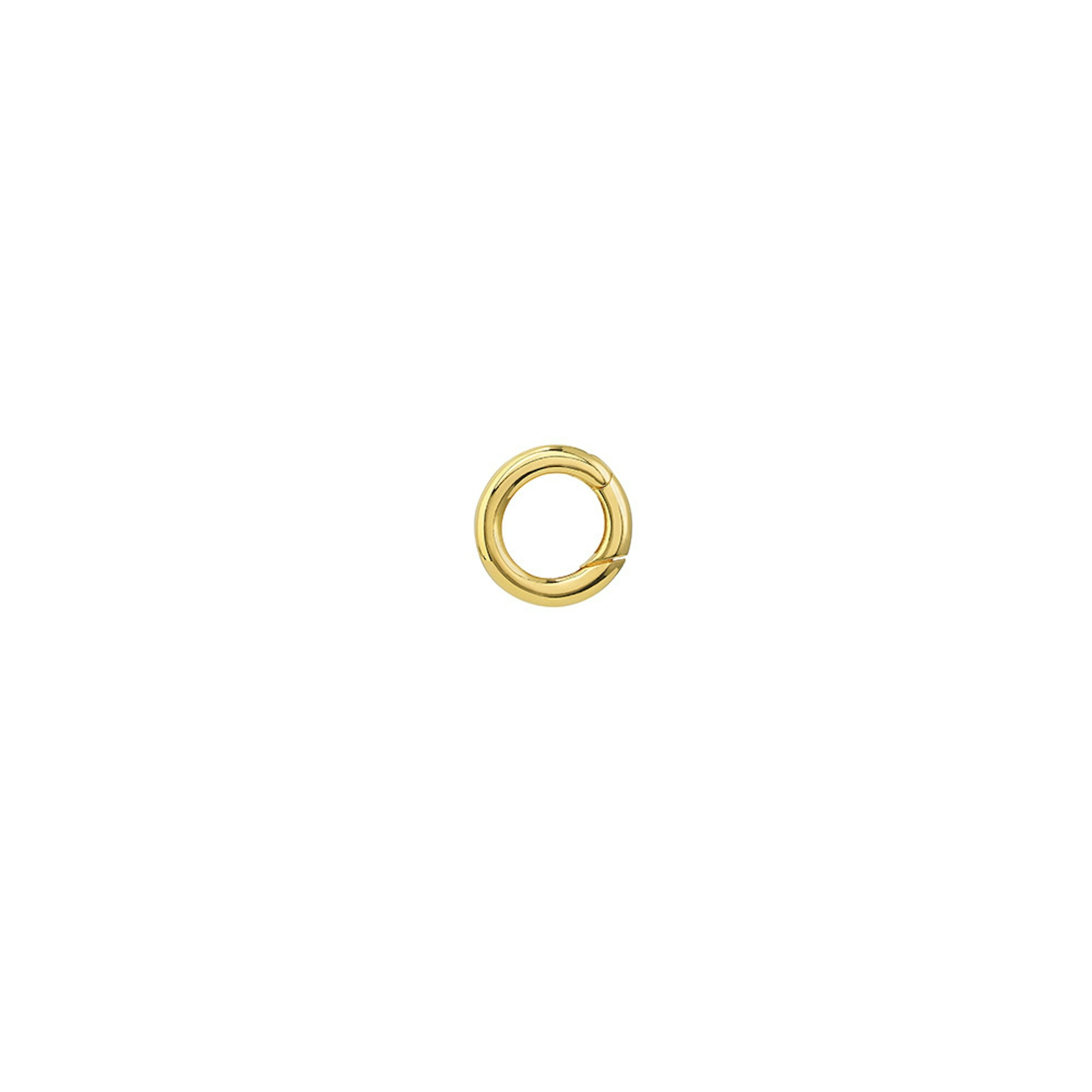 Vertical 14K Yellow Gold 15mm Round Charm Lock