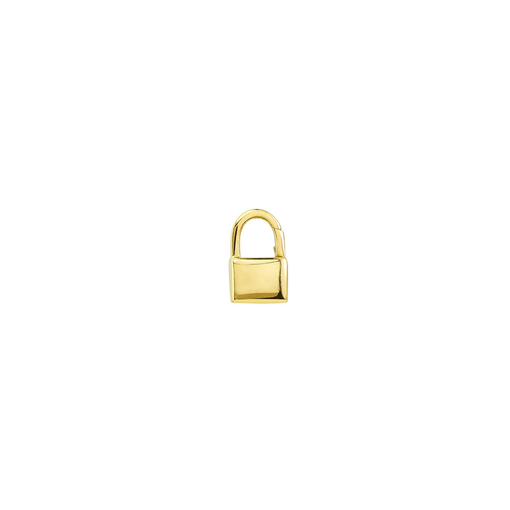 Vertical 14K Yellow Gold Padlock Charm Lock