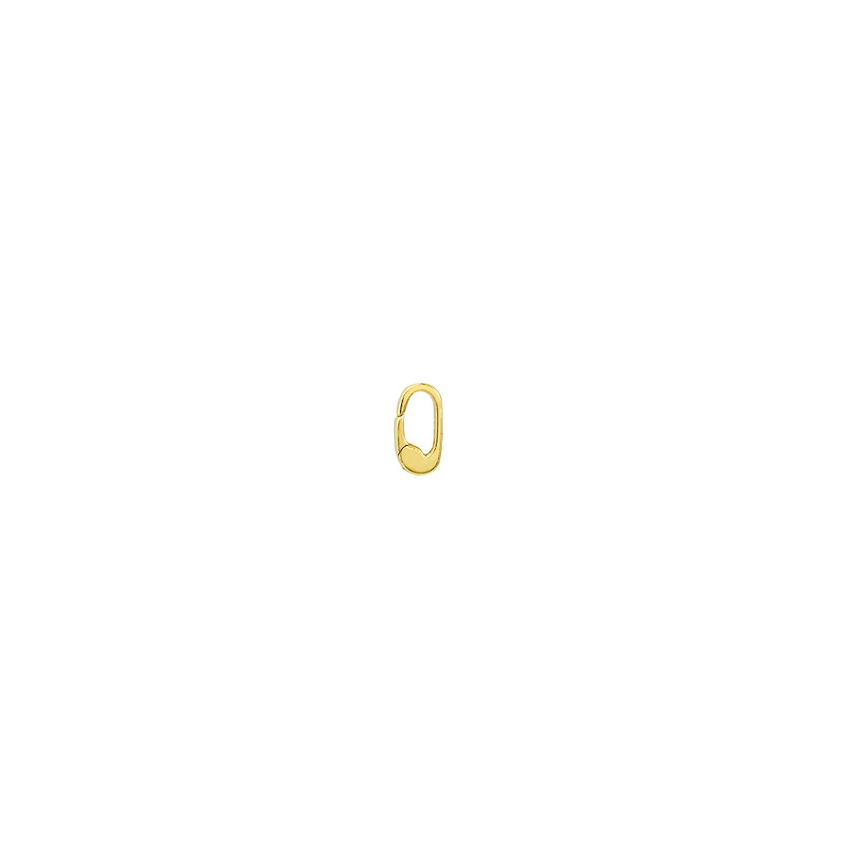 Vertical 14K Yellow Gold XS Mini Oval Charm Lock
