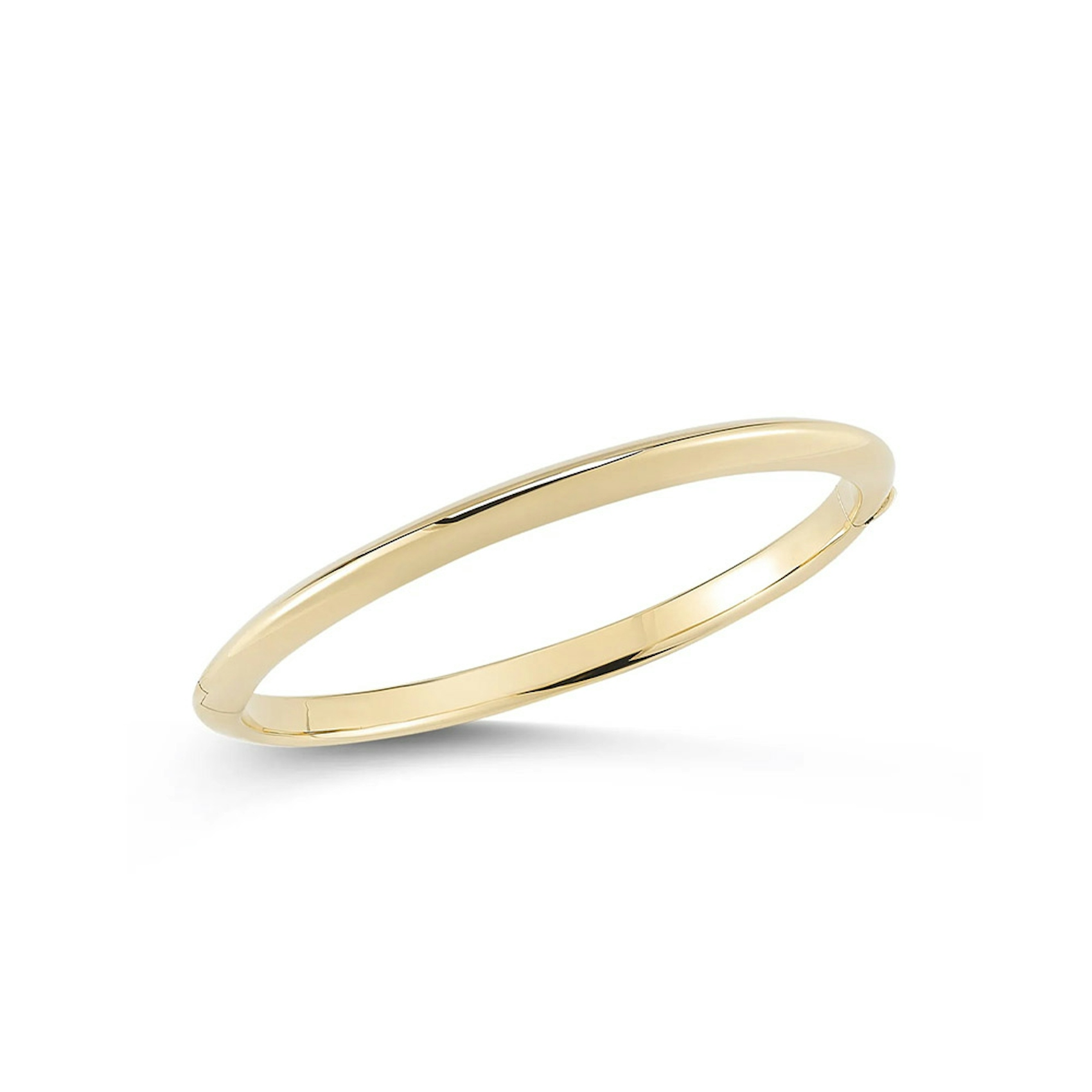 Vertical 18K Yellow Gold Designer Gold Knife Edge Bangle