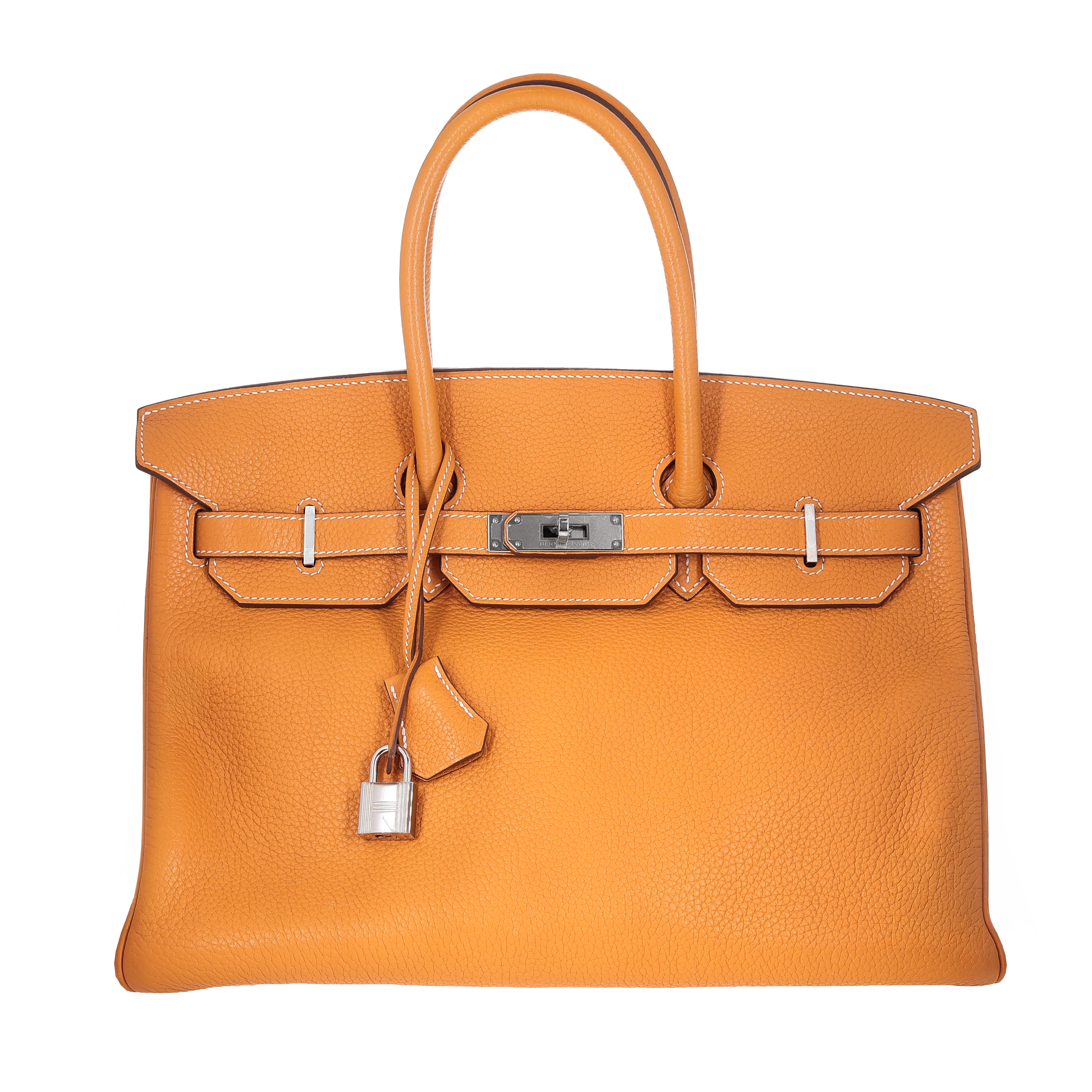 Hermès Clemence Birkin 35 Jaune D'or