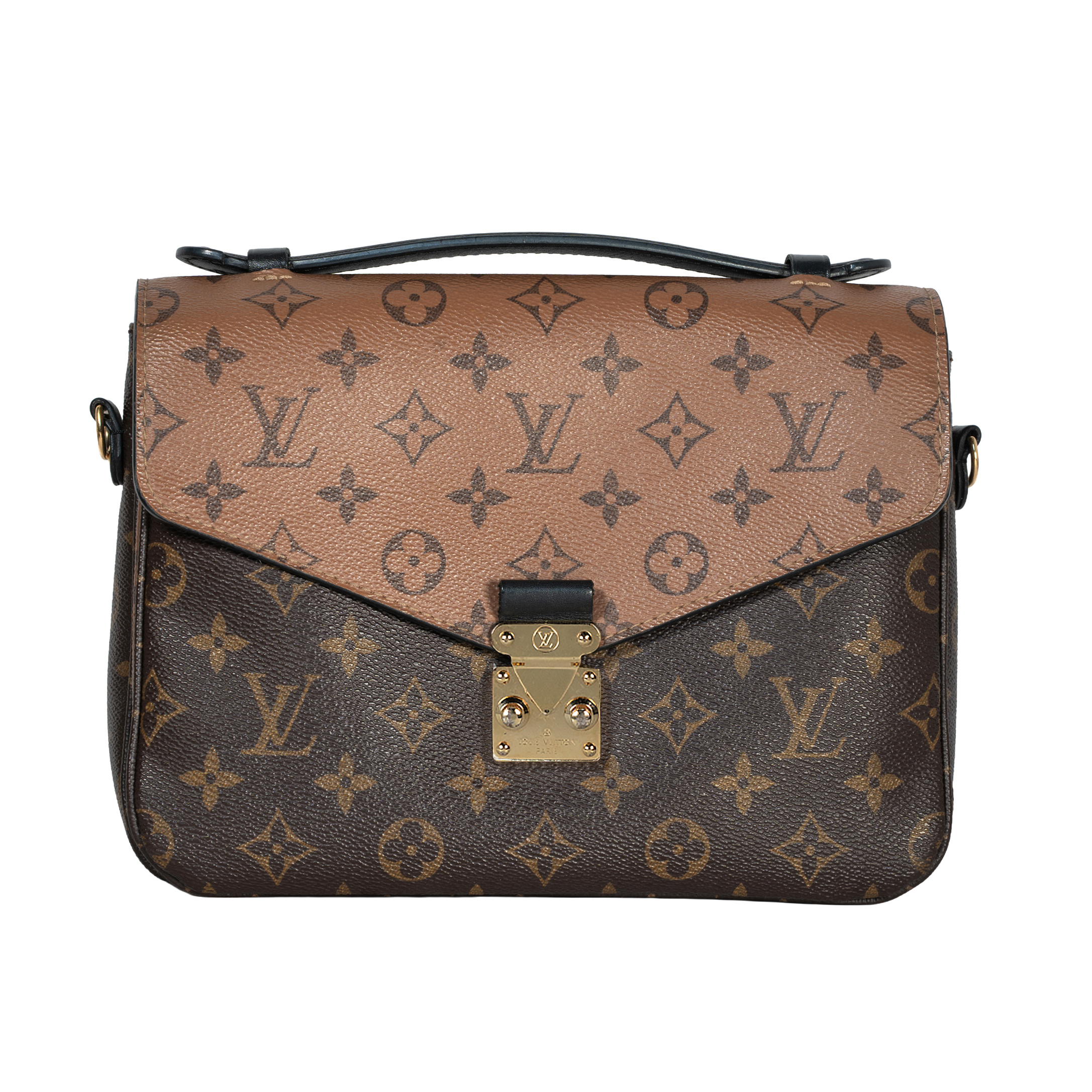 Image #1 Monogram Coated Canvas Pochette Metis Reverse Brown